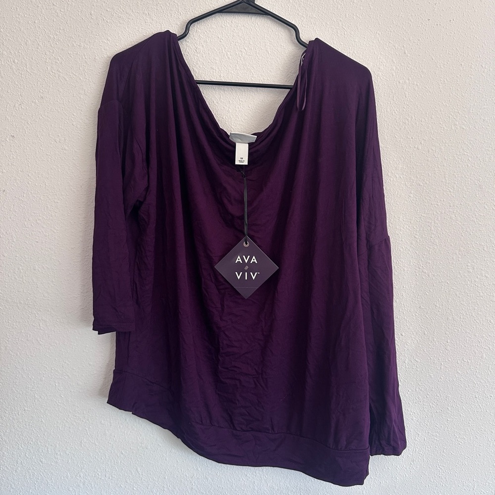 Ava & Viv Purple Women's Top